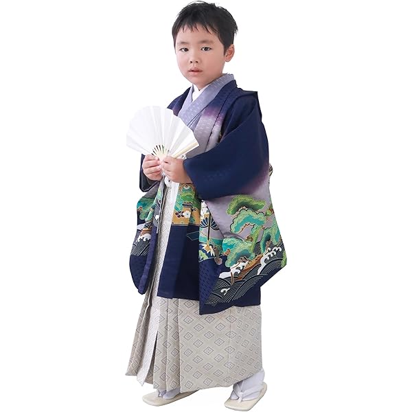 KYOETSU 七五三 男の子 着物12点フルセット 5歳　袴 5歳 七五三 絵羽 羽織袴 12点セット（着物）｜KYOETSU